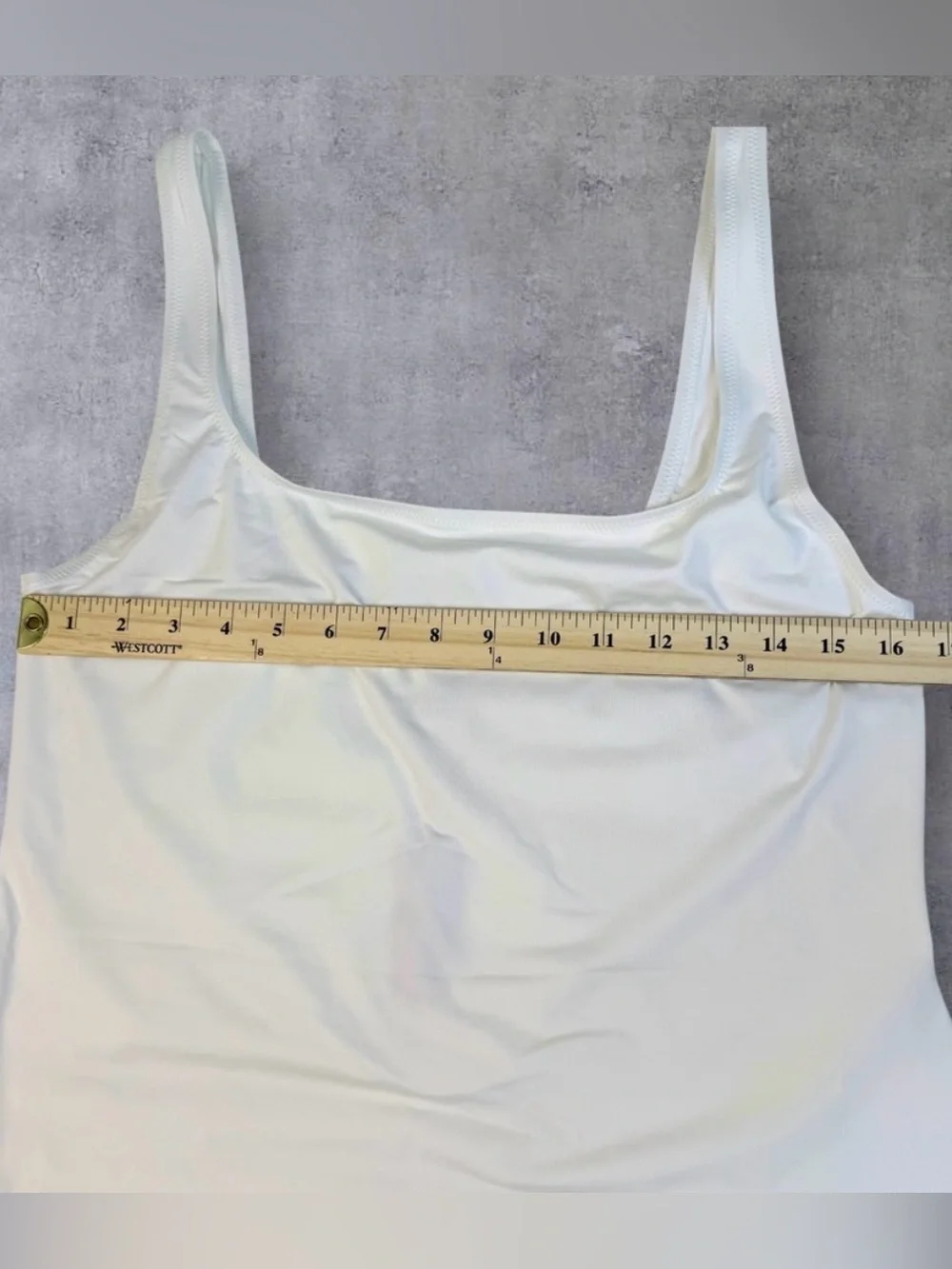 NWT SKIMS Swim Tank Dress Cover Up Marble 2X Scoop Neck Stretch Mini